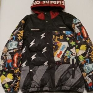 Members Only Multicolor Graphic Puffer Jacket
